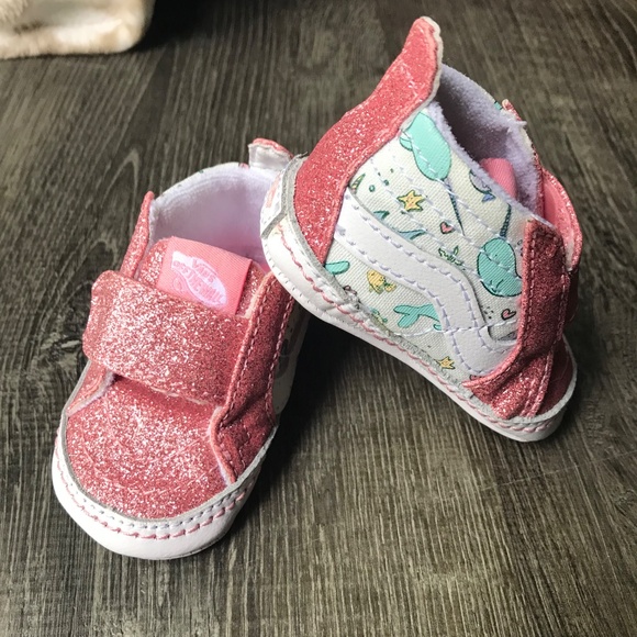 Vans Infant Sk8-Hi Crib (Shark Party) Pink Icing/True White - Picture 3 of 8